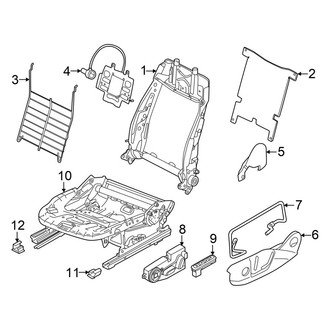 Volkswagen OE - Seats & Tracks - Driver Seat Components (Frames & Shields, Power Adjust), (SE / SE R-Line Black)