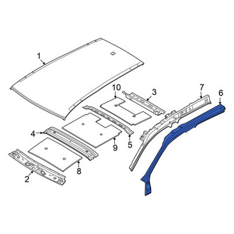 Volkswagen OE - Left Roof Side Rail