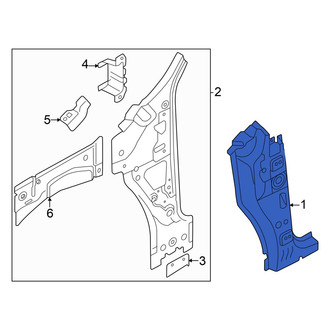 Volkswagen OE - Left Body A-Pillar Reinforcement