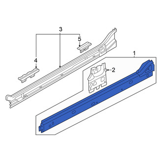 Volkswagen OE - Left Rocker Panel Reinforcement