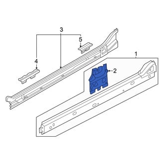 Volkswagen OE - Left Lower Body B-Pillar Reinforcement
