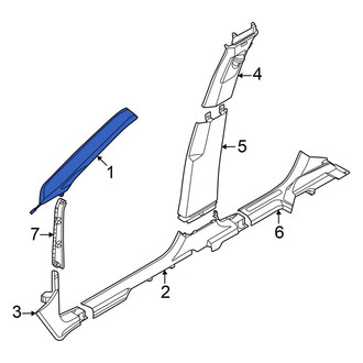 Volkswagen OE - Left Upper Body A-Pillar Trim Panel