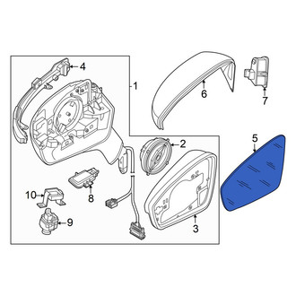 Volkswagen OE - Front Left Door Mirror Glass