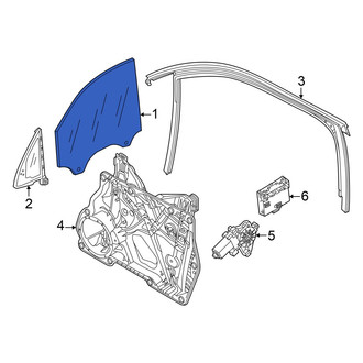 Volkswagen OE - Front Left Door Glass