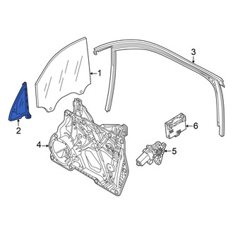 Volkswagen OE - Rear Left Vent Window Assembly