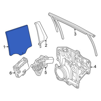 Volkswagen OE - Rear Left Door Glass