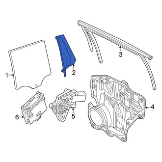 Volkswagen OE - Rear Right Vent Window Assembly
