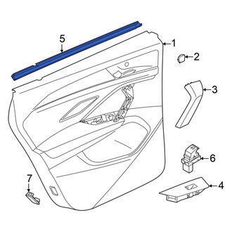 Volkswagen OE - Rear Left Door Window Belt Weatherstrip