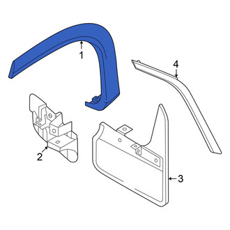 Volkswagen OE - Rear Right Rearward Wheel Arch Molding
