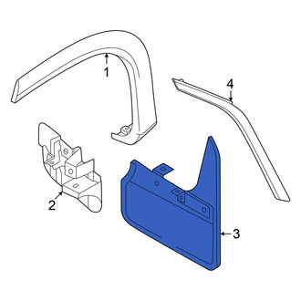Volkswagen OE - Rear Mud Flap Kit