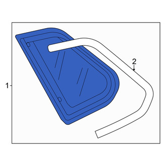 Volkswagen OE - Rear Left Quarter Glass