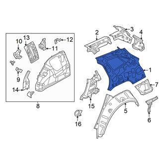 Volkswagen OE - Rear Right Inner Quarter Panel