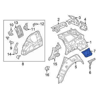 Volkswagen OE - Rear Left Quarter Panel Extension