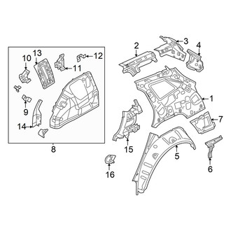 Volkswagen OE - Quarter Panel - Inner Structure