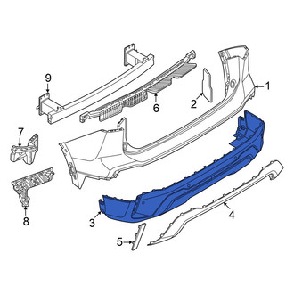 Volkswagen OE - Rear Upper Bumper Cover