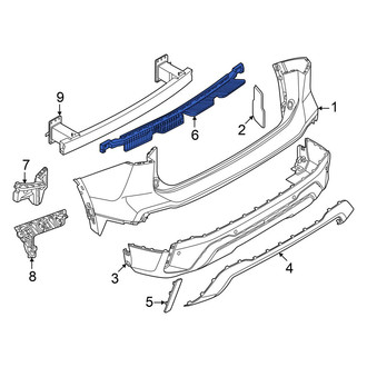 Volkswagen OE - Rear Bumper Cover Support Rail