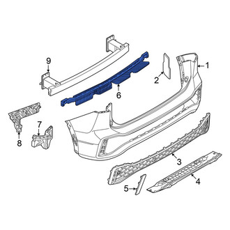 Volkswagen OE - Rear Bumper Cover Support Rail