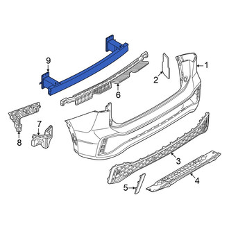 Volkswagen OE - Rear Bumper Impact Bar