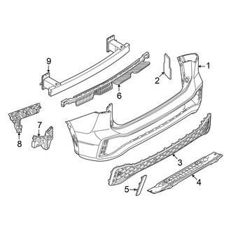 Volkswagen OE - Rear Bumper - Bumper & Components (SE R-Line Black)