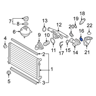 Volkswagen OE - Engine Coolant Outlet Gasket