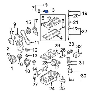 Volkswagen OE - Engine Oil Filler Cap Gasket