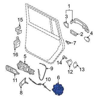 Volkswagen OE - Rear Left Door Latch Assembly