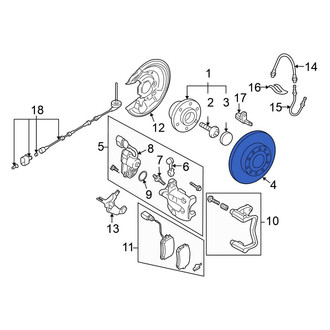 Volkswagen OE - Rear Disc Brake Rotor