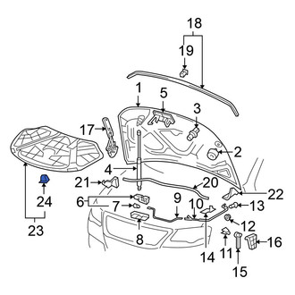 Volkswagen OE - Hood Insulation Pad Clip
