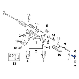 Volkswagen OE - Right Outer Steering Tie Rod End