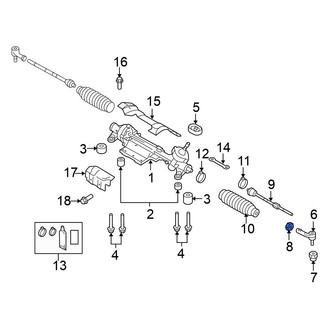Volkswagen OE - Steering Knuckle Nut
