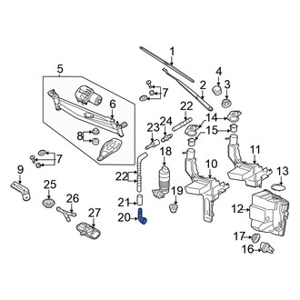 Volkswagen OE - Front Windshield Washer Hose Connector