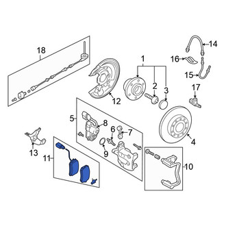 Volkswagen OE - Rear Disc Brake Pad Set