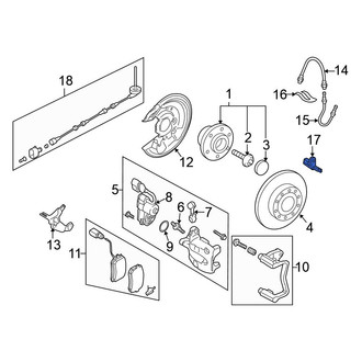 Volkswagen OE - Front Left ABS Wheel Speed Sensor