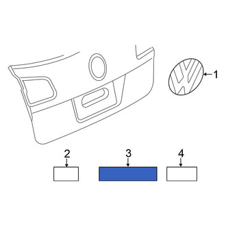 Volkswagen OE - Rear Deck Lid Emblem