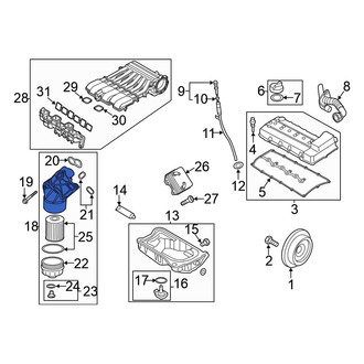 Volkswagen OE - Engine Oil Filter Housing