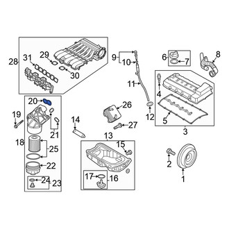 Volkswagen OE - Engine Oil Filter Housing Gasket