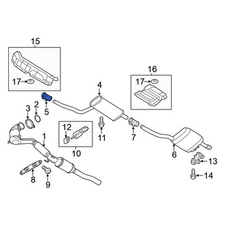 Volkswagen OE - Front Exhaust Muffler Clamp