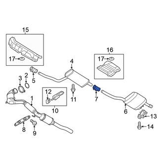 Volkswagen OE - Front Exhaust Muffler Clamp