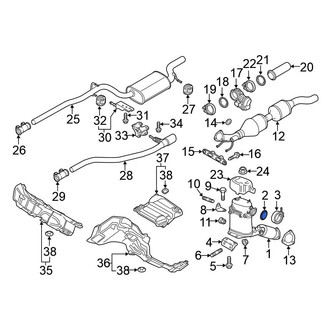 Volkswagen OE - Center Catalytic Converter Gasket