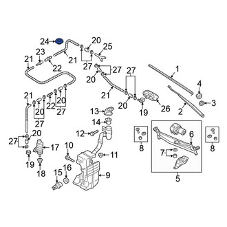 Volkswagen OE - Windshield Washer Pump Grommet