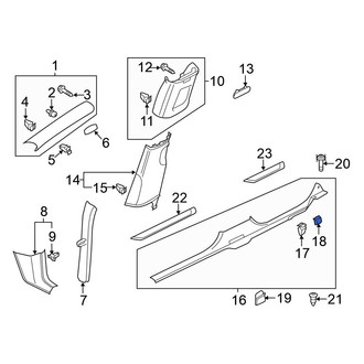Volkswagen OE - Door Sill Plate Clip