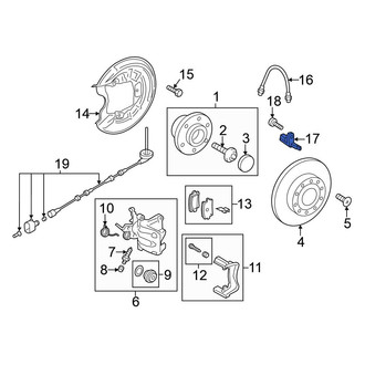 Volkswagen OE - Rear Left ABS Wheel Speed Sensor