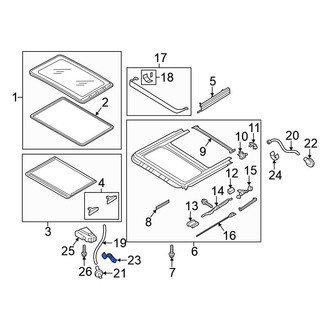 Volkswagen OE - Front Sunroof Drain Hose Clip