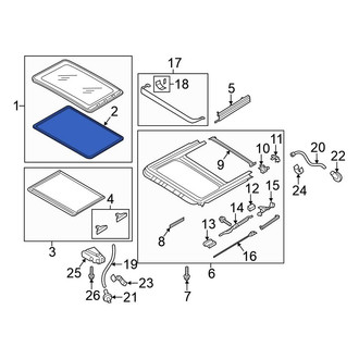 Volkswagen OE - Sunroof Glass Seal
