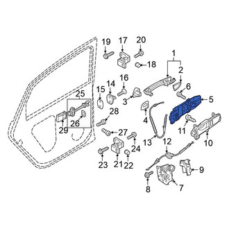 Volkswagen OE - Front Right Exterior Door Handle Base