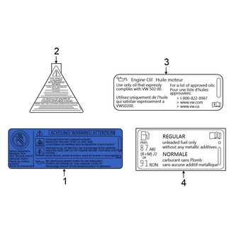Volkswagen OE - Caution Label