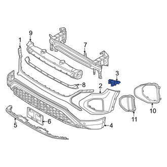 Volkswagen OE - Front Left Bumper Cover Bracket