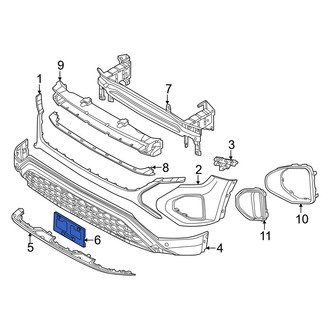 Volkswagen OE - Front License Plate Bracket