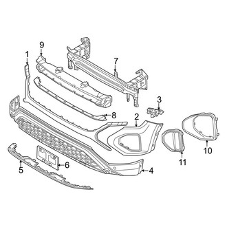Volkswagen OE - Front Bumper & Grille - Bumper & Components (SE / SEL)