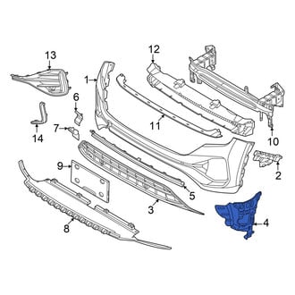 Volkswagen OE - Front Left Bumper Cover Support Rail